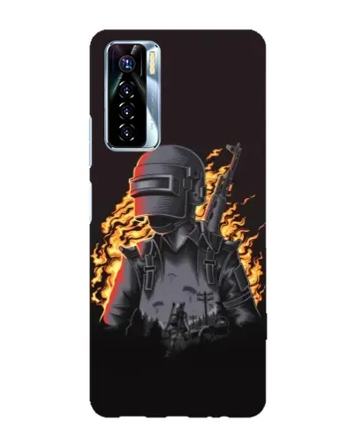 Чехол для TECNO Camon 17 Pro с картинкой «PUBG — огненный силуэт» Чехол для TECNO Camon 17 Pro с картинкой «PUBG — огненный силуэт»