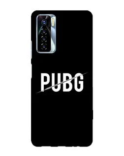 Чехол для TECNO Camon 17 Pro с картинкой «PUBG — белый логотип»
