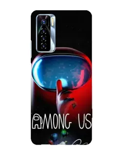 Чохол для TECNO Camon 17 Pro з картинкою «Червоний імпостер — макро»