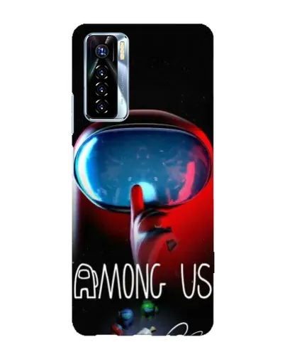 Чохол для TECNO Camon 17 Pro з картинкою «Червоний імпостер — макро»