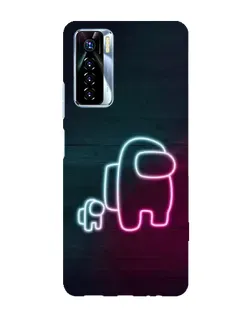 Чохол для TECNO Camon 17 Pro з картинкою «Among Us неон-арт»