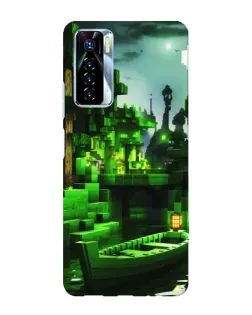 Чохол для TECNO Camon 17 Pro з картинкою «Minecraft лісовий пейзаж»