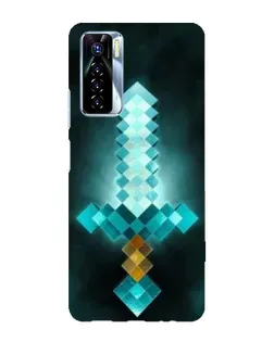 Чохол для TECNO Camon 17 Pro з картинкою «Алмазний меч неон»