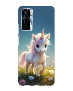 Чехол для TECNO Camon 17 Pro с картинкой «Единорог на поляне»