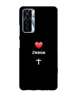 Чохол для TECNO Camon 17 Pro з картинкою «Серце - Jesus»