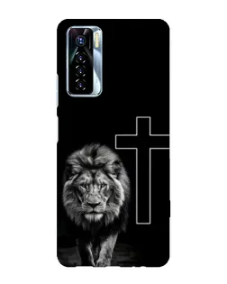 Чохол для TECNO Camon 17 Pro з картинкою «Лев та Хрест»