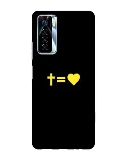 Чохол для TECNO Camon 17 Pro з картинкою «Серце та Хрест»