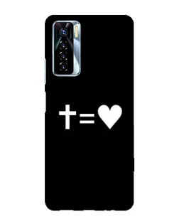 Чохол для TECNO Camon 17 Pro з картинкою «Хрест та Серце»
