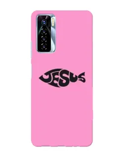 Чохол для TECNO Camon 17 Pro з картинкою «Рожевий символ Jesus»