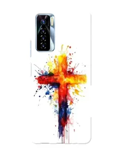 Чохол для TECNO Camon 17 Pro з картинкою «Акварельний хрест»