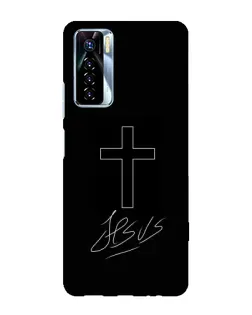 Чехол для TECNO Camon 17 Pro с картинкой «Графический крест Jesus»