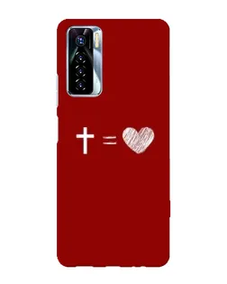 Чехол для TECNO Camon 17 Pro с картинкой «Уравнение любви»
