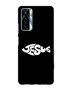 Чехол для TECNO Camon 17 Pro с картинкой «Рыба Jesus»