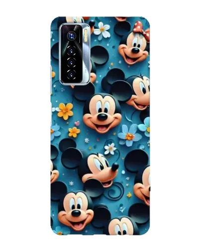 Чехол для TECNO Camon 17 Pro с картинкой «Паттерн Микки и Минни»