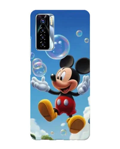Чехол для TECNO Camon 17 Pro с картинкой «Mickey и мыльные пузыри»