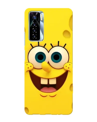 Чехол для TECNO Camon 17 Pro с картинкой «Губка Боб улыбка»