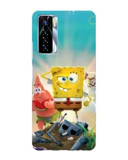 Чехол для TECNO Camon 17 Pro с картинкой «Спанч Боб победитель»
