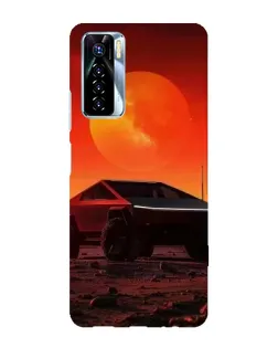 Чехол для TECNO Camon 17 Pro с картинкой «Cybertruck на Марсе»