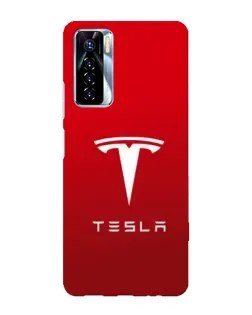 Чехол для TECNO Camon 17 Pro с картинкой «Tesla Red Classic»