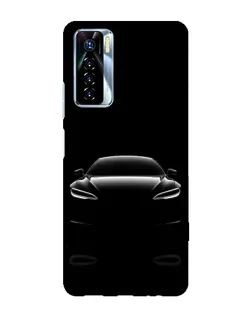 Чехол для TECNO Camon 17 Pro с картинкой «Силуэт Tesla Night»