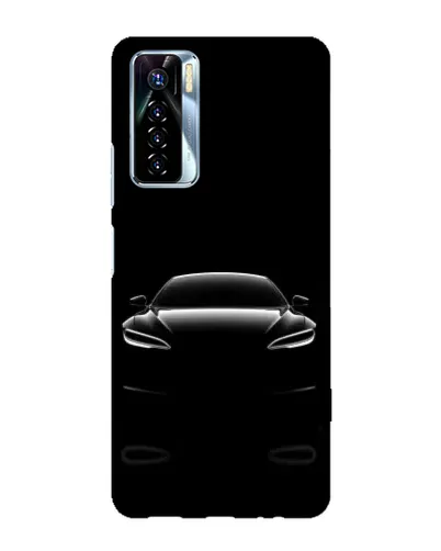 Чехол для TECNO Camon 17 Pro с картинкой «Силуэт Tesla Night»
