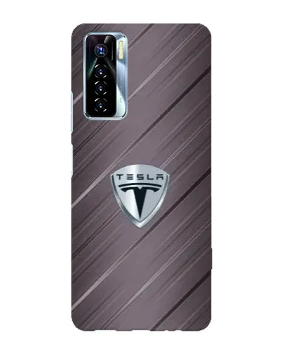 Чехол для TECNO Camon 17 Pro с картинкой «Металлическая текстура Tesla»