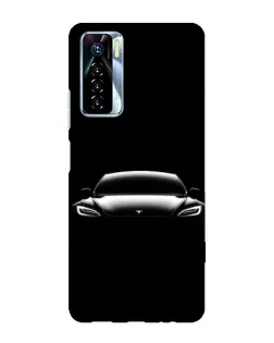 Чехол для TECNO Camon 17 Pro с картинкой «Фары Tesla Night»