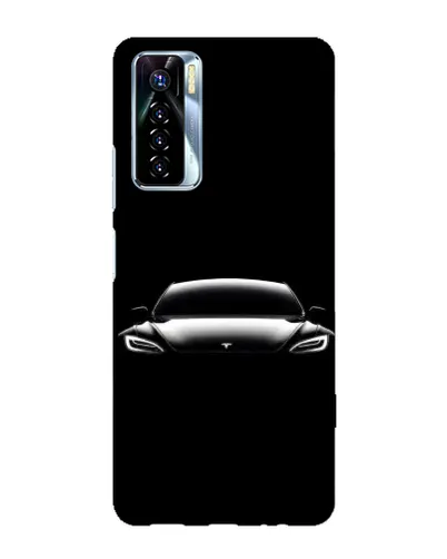Чехол для TECNO Camon 17 Pro с картинкой «Фары Tesla Night»