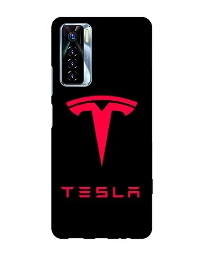 Чехол для TECNO Camon 17 Pro с картинкой «Tesla Red Logo»