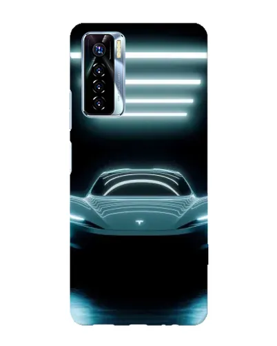 Чехол для TECNO Camon 17 Pro с картинкой «Tesla в неоне»