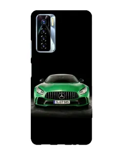 Чехол для TECNO Camon 17 Pro с картинкой «Mercedes — неоновый лого»
