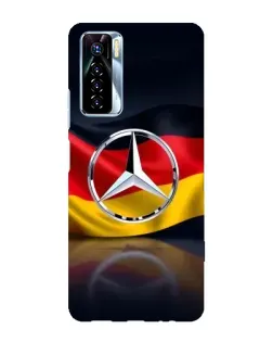 Чехол для TECNO Camon 17 Pro с картинкой «Mercedes — флаг Германии»