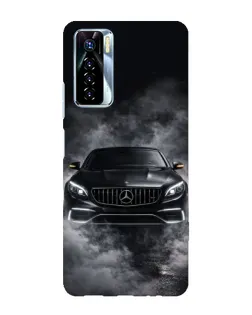 Чехол для TECNO Camon 17 Pro с картинкой «Mercedes в дыму»