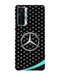Чехол для TECNO Camon 17 Pro с картинкой «Mercedes — бирюзовый акцент»