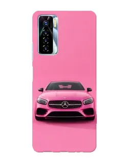 Чехол для TECNO Camon 17 Pro с картинкой «Розовый Mercedes AMG»