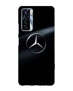 Чехол для TECNO Camon 17 Pro с картинкой «Mercedes на металле»