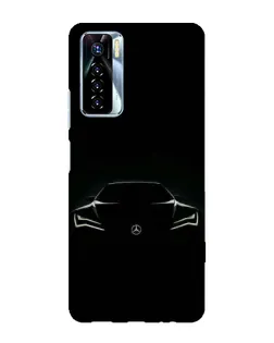 Чехол для TECNO Camon 17 Pro с картинкой «Mercedes — силуэт авто»