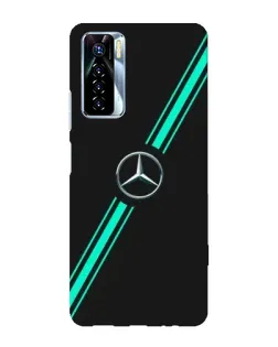 Чехол для TECNO Camon 17 Pro с картинкой «Спортивные линии Mercedes»