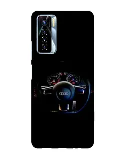 Чехол для TECNO Camon 17 Pro с картинкой «Салон Audi — руль»