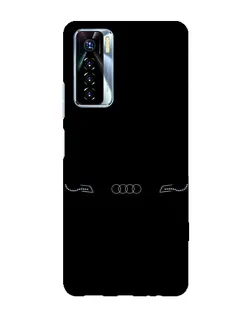 Чехол для TECNO Camon 17 Pro с картинкой «Audi — световой подпись»