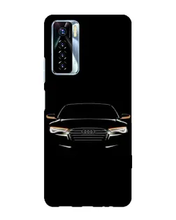 Чехол для TECNO Camon 17 Pro с картинкой «Audi — ночной контур»