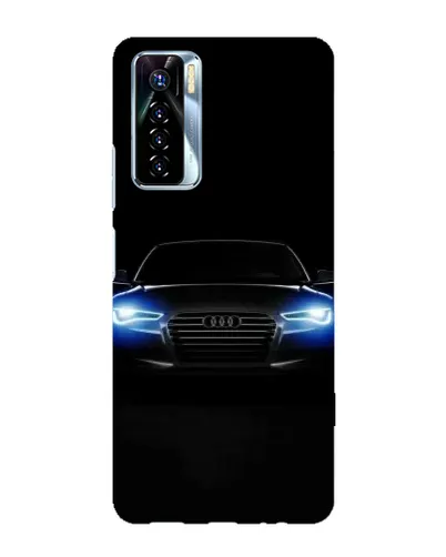 Чехол для TECNO Camon 17 Pro с картинкой «Audi в неоне»