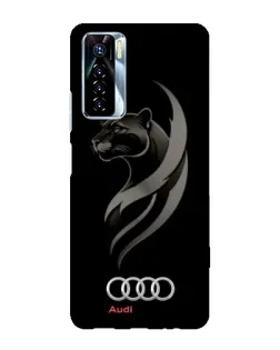 Чехол для TECNO Camon 17 Pro с картинкой «Графика — пантера и Audi»