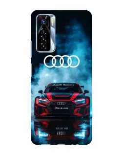 Чехол для TECNO Camon 17 Pro с картинкой «Audi Sport — неон»
