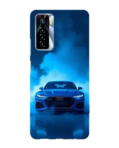 Чехол для TECNO Camon 17 Pro с картинкой «Audi — голубая энергия»
