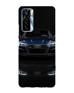 Чехол для TECNO Camon 17 Pro с картинкой «Audi — ночное отражение»