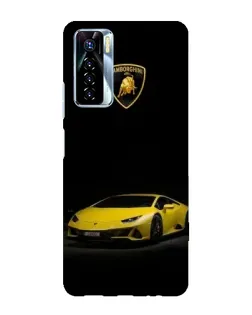 Чехол для TECNO Camon 17 Pro с картинкой «Lamborghini желтый акцент»