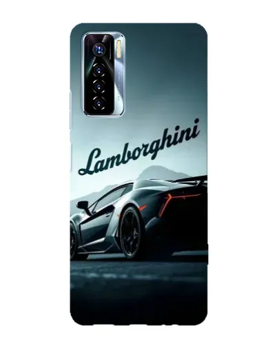 Чехол для TECNO Camon 17 Pro с картинкой «Классическая надпись Lamborghini»