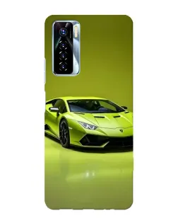 Чехол для TECNO Camon 17 Pro с картинкой «Салатовый Lamborghini Huracan»