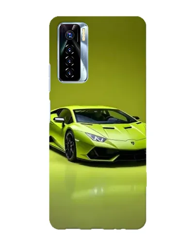 Чехол для TECNO Camon 17 Pro с картинкой «Салатовый Lamborghini Huracan»